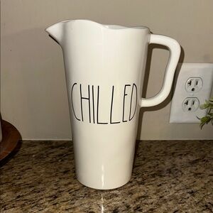 Rae Dunn 'Chilled' melamine White Pitcher